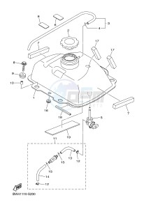 YFZ50 (BW47) drawing FUEL TANK