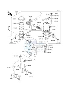 ZX 1000 D [NINJA ZX-10R] (D6F-D7FA) D7F drawing FRONT MASTER CYLINDER