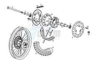 SENDA R - 125 drawing REAR WHEEL