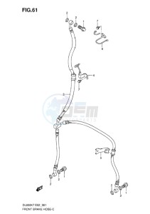 DL 650 V-STROM EU-UK drawing FRONT BRAKE HOSE