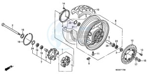 ST1300A9 Korea - (KO / ABS MME) drawing REAR WHEEL