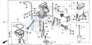 XR250R drawing CARBURETOR