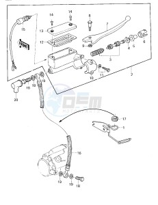 KZ 750 G [LTD II] (G1) [LTD II] drawing FRONT MASTER CYLINDER