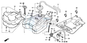 TRX350FE RANCHER 4X4 ES drawing FUEL TANK