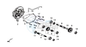 HD2 200 drawing CRANKCASE - DRIVE SHAFT