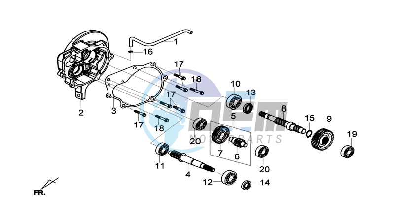 CRANKCASE - DRIVE SHAFT