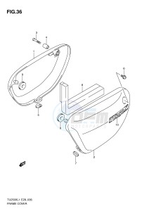 TU250X (E28) drawing FRAME COVER