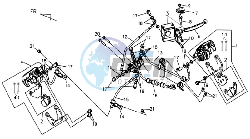 BRAKE CALIPER FOR / BRAKE LEVER / BRAKE LINES