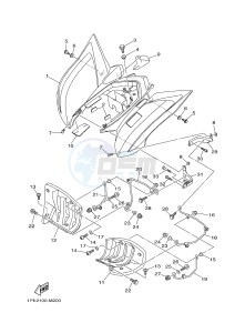 YFM700R YFM700RSF RAPTOR 700 SPECIAL EDITION (B463) drawing REAR FENDER