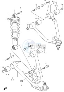 LT-Z250 (E28-E33) drawing SUSPENSION ARM