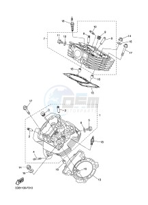 XVS1300A MIDNIGHT STAR (1CS4) drawing CYLINDER HEAD