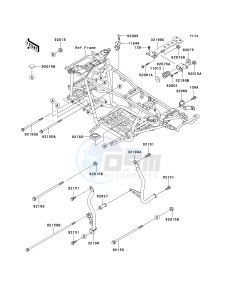 KVF 300 A [PRAIRIE 300 4X4] (A1-A4) [PRAIRIE 300 4X4] drawing ENGINE MOUNT