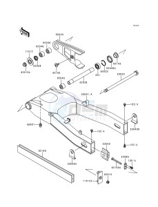 ZX 600 E [NINJA ZX-6] (E1-E3) [NINJA ZX-6] drawing SWINGARM-- ZX600-E1_E2- -