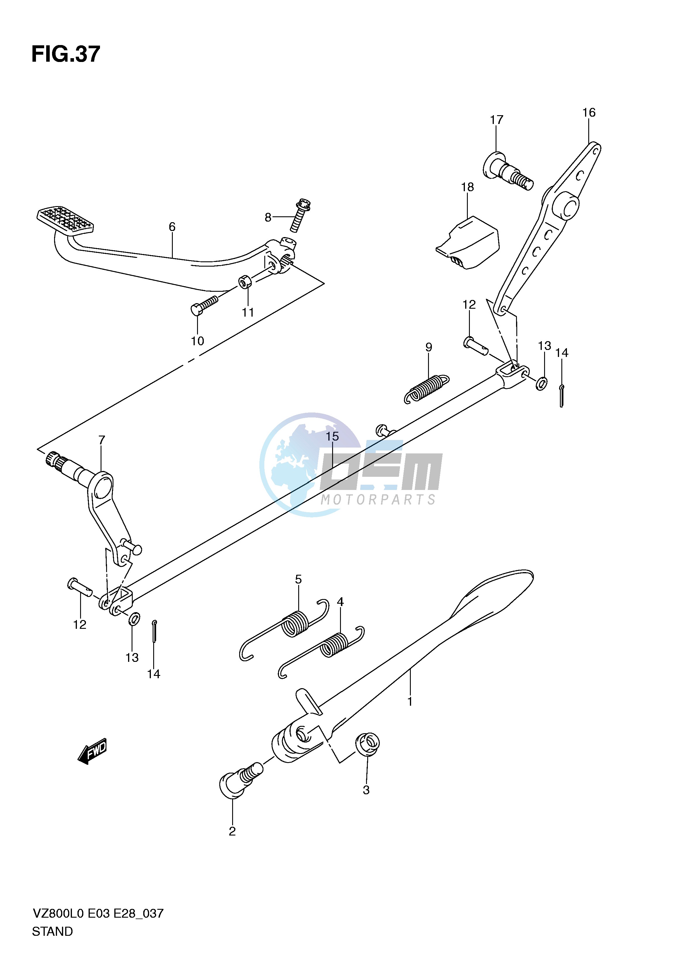 STAND - REAR BRAKE