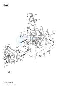 DL1000 (E24) V-Strom drawing FRONT CYLINDER HEAD