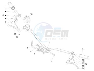 LXV 150 4T 3V E3 (APAC) (CN, RI, VT) drawing Handlebars - Master cil.