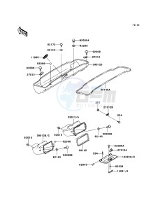 MULE 3010 DIESEL 4x4 KAF950-B3 EU drawing Front Box