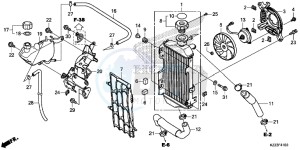 CRF250LF CRF250L E drawing RADIATOR