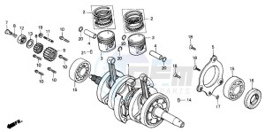 CB250 NIGHTHAWK drawing CRANKSHAFT/PISTON