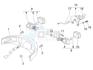 Nexus 500 e3 (UK) UK drawing Tail light - Turn signal lamps