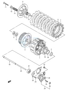 GS500E (E28) drawing CLUTCH