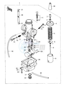 KX 80 A [KX80] (A1-A2) [KX80] drawing CARBURETOR -- KX80-A2- -