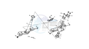 MAXSYM 400 EFI drawing FRONT FORK/ STEERING STEM