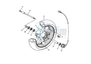 XP T-MAX 500 drawing FRONT WHEEL