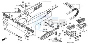 CRF450XD CRF450X Europe Direct - (ED) drawing SWINGARM