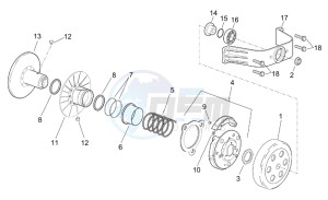 Leonardo 250-300 (eng. Minarelli) drawing Clutch