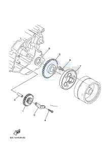 YBR125E YBR 125E (BN9M) drawing STARTER CLUTCH