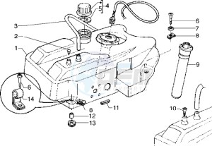 Hexagon 180 GTX drawing Fuel Tank