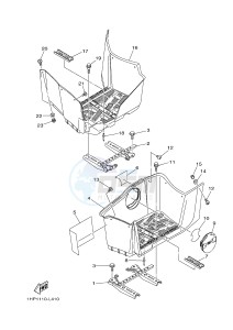 YFM700FWAD YFM7FGPHD GRIZZLY 700 EPS HUNTER (1HPS) drawing STAND & FOOTREST