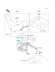 VN 1700 A [VULCAN 1700 VOYAGER] (9FA) A9F drawing SEAT