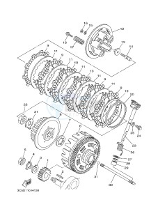 XT250 XT250F SEROW (1YBE) drawing CLUTCH