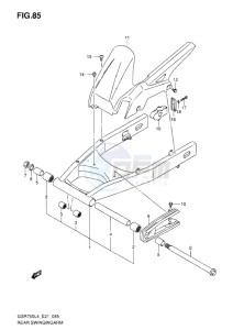 GSR750 drawing REAR SWINGING ARM L4