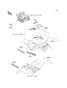 KSF 250 A [MOJAVE 250] (A10-A14) [MOJAVE 250] drawing DECALS-- KSF250-A10 - A12- -