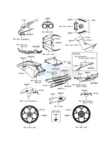 ZZR1400 ABS ZX1400JGF GB XX (EU ME A(FRICA) drawing Decals