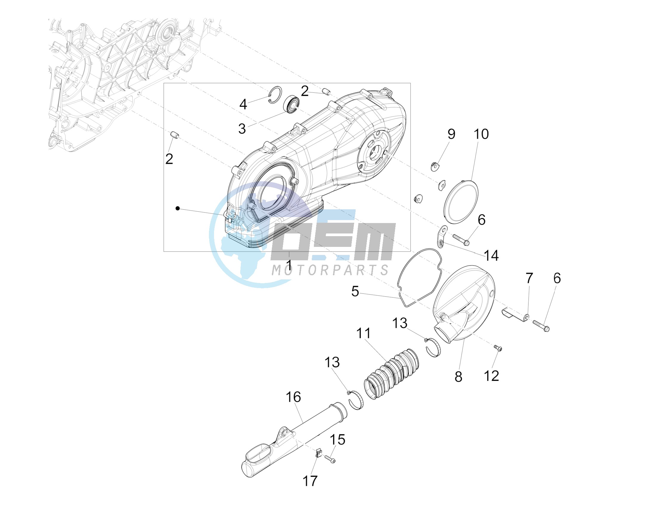 Crankcase cover - Crankcase cooling