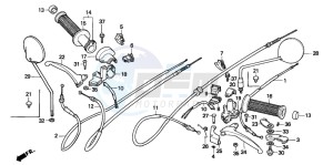 PK50 WALLAROO drawing HANDLE LEVER/SWITCH/CABLE