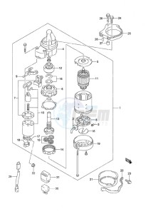 DF 25 V-Twin drawing Starting Motor