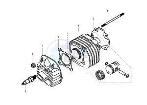 CS JOG R 50 drawing CYLINDER HEAD