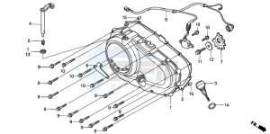 CB500S drawing RIGHT CRANKCASE COVER