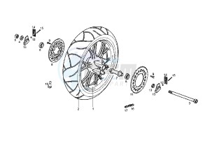 GPR RACING - 50 cc drawing REAR WHEEL