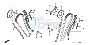 NT700VAA Europe Direct - (ED / ABS) drawing CAM CHAIN/TENSIONER