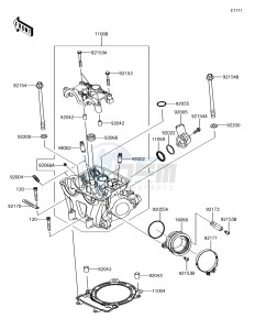 KX450F KX450HHF EU drawing Cylinder Head