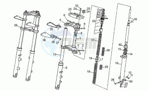 GT 1000 drawing Front fork, 2nd series