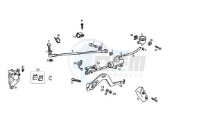 SENDA SM X-RACE - 50 CC EU2 drawing REAR BRAKING SYSTEM