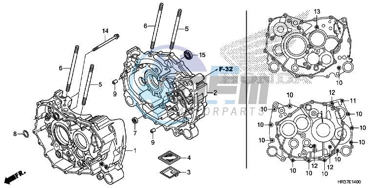 CRANKCASE (TRX420FA1/FA2)