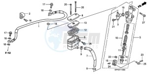 CBR125RWA UK - (E / WH) drawing RR. BRAKE MASTER CYLINDER